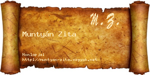 Muntyán Zita névjegykártya