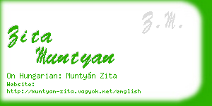 zita muntyan business card